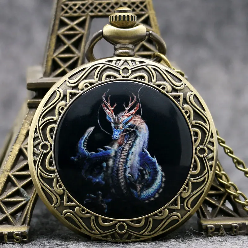 2017 New Arrival Vintage Bronze Chinese Dragon Case Design Quartz Pocket Watch with Necklace Chain for Men Retro Fob Watches
2017 New Arrival Vintage Bronze Chinese Dragon Case Design Quartz Pocket Watch with Necklace Chain for Men Retro Fob Watches