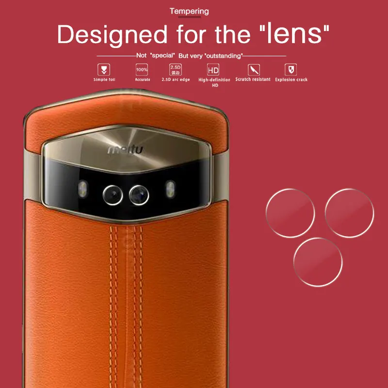 

Ultrathin Back Camera Lens Tempered Glass Film For Meitu V6 5.49 in Rear Camera Lens Protective Film With Cleaning Tools