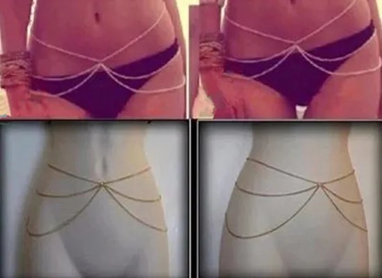 na387 Sexy Gold And silver Women's Harness belly waist Three floors Chain Link Belt body fashion necklace jewerly summer
na387 Sexy Gold And silver Women's Harness belly waist Three floors Chain Link Belt body fashion necklace jewerly summer