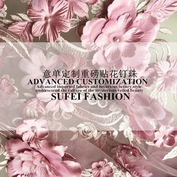 quality handmade 130cm wide pink beading applique embroideried net lace dress cheongsam fabric S024
quality handmade 130cm wide pink beading applique embroideried net lace dress cheongsam fabric S024