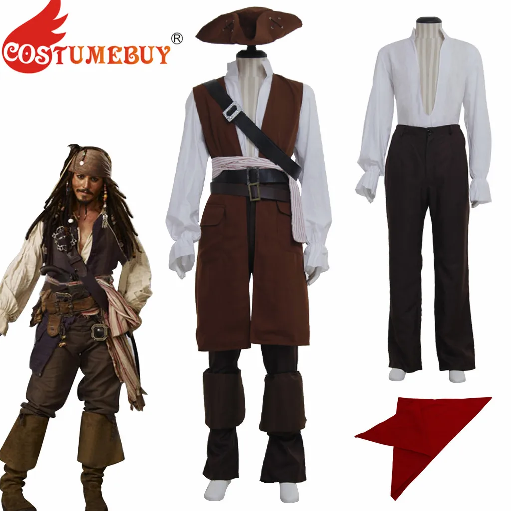 CostumeBuy Pirates Of The Caribbean Captain Jack Sparrow Costume Adult Boys Halloween Pirate Vintate Outfit L920
CostumeBuy Pirates Of The Caribbean Captain Jack Sparrow Costume Adult Boys Halloween Pirate Vintate Outfit L920