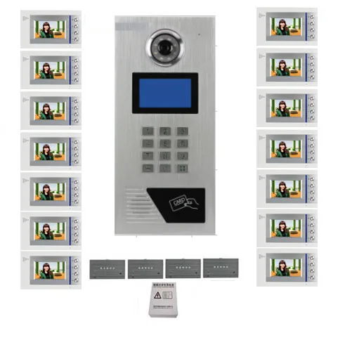 Building Home security Video Intercom System 4.3" LCD Video Door Phone IR Home Video Doorbell For 14-Apartments 1 Doors
Building Home security Video Intercom System 4.3" LCD Video Door Phone IR Home Video Doorbell For 14-Apartments 1 Doors