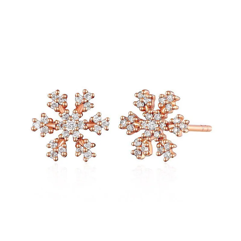 ANI 18K Rose Gold (AU750) Women Diamond Earrings 0.172 CT Certified I-J/SI Natural Diamond Snow Stud Earring boucle d oreille
ANI 18K Rose Gold (AU750) Women Diamond Earrings 0.172 CT Certified I-J/SI Natural Diamond Snow Stud Earring boucle d oreille