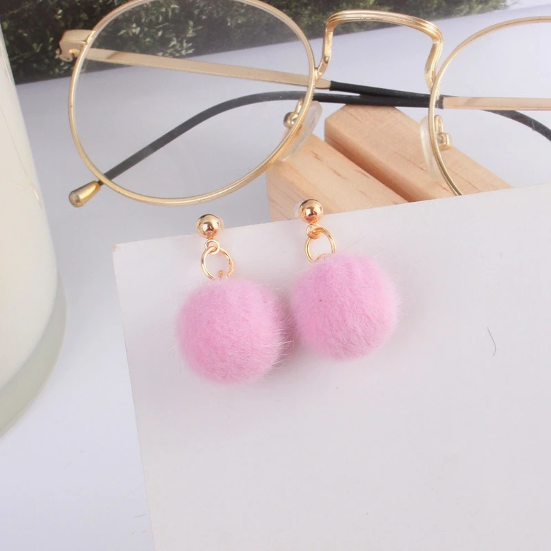 Female Korean Colorful Plush Stud Earrings For Women Jewelry Accessories Cute Hairball Statement Earrings
Female Korean Colorful Plush Stud Earrings For Women Jewelry Accessories Cute Hairball Statement Earrings