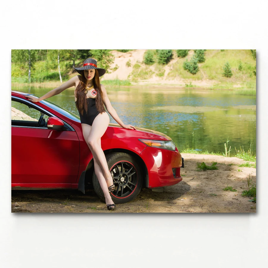 Decorative paintings Sexy Women with Car Fair skin Girl outdoor Wall Art Posters and Prints Canvas Art For Room Decor
Decorative paintings Sexy Women with Car Fair skin Girl outdoor Wall Art Posters and Prints Canvas Art For Room Decor