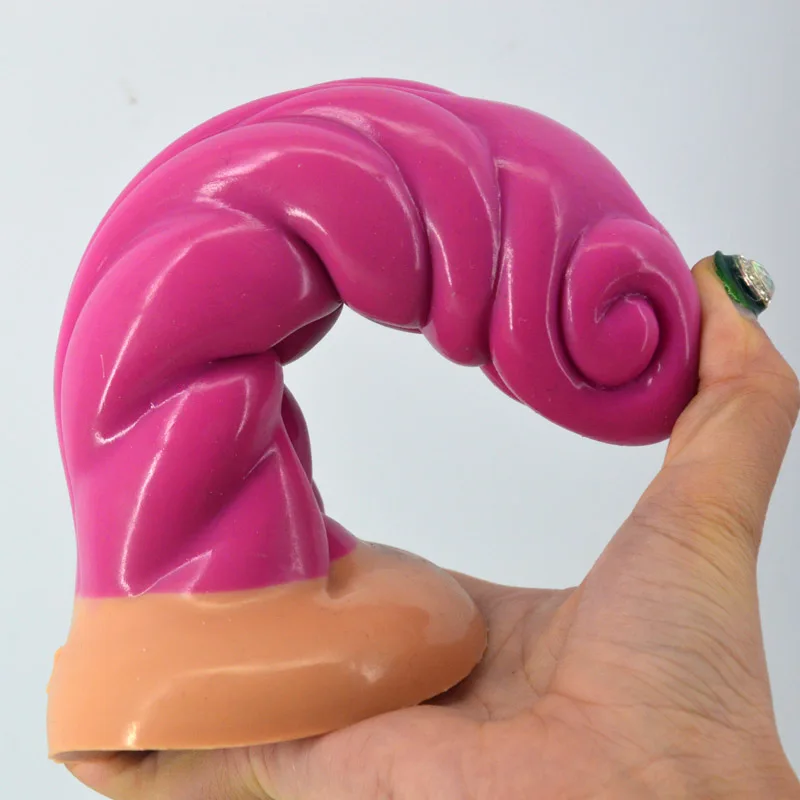 Sexy Silicone Toy For Women Crooked Horn Popular Dildo Insert Vagina Massage G-spot Enjoy Exhilarating Experience Of Climax