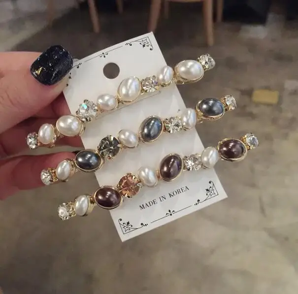 Women Korea Hair Accessories Elegant Imitiation Pearl Crystal Long Hair Clips For Girls Barrettes Hairpins Hairgrips
Women Korea Hair Accessories Elegant Imitiation Pearl Crystal Long Hair Clips For Girls Barrettes Hairpins Hairgrips