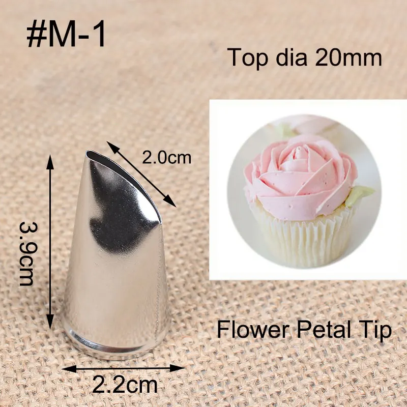 #M-1 Rose Petal Metal Cream Tip Pastry Tools Cake Cream Decoration Stainless Steel Piping Icing Nozzle Cupcake Head
#M-1 Rose Petal Metal Cream Tip Pastry Tools Cake Cream Decoration Stainless Steel Piping Icing Nozzle Cupcake Head