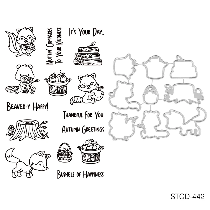 AZSG STCD-442 Lovely Fox Cutting Dies Clear Stamps For DIY Scrapbooking/Card Making Decorative Silicone Stamp Craft
AZSG STCD-442 Lovely Fox Cutting Dies Clear Stamps For DIY Scrapbooking/Card Making Decorative Silicone Stamp Craft