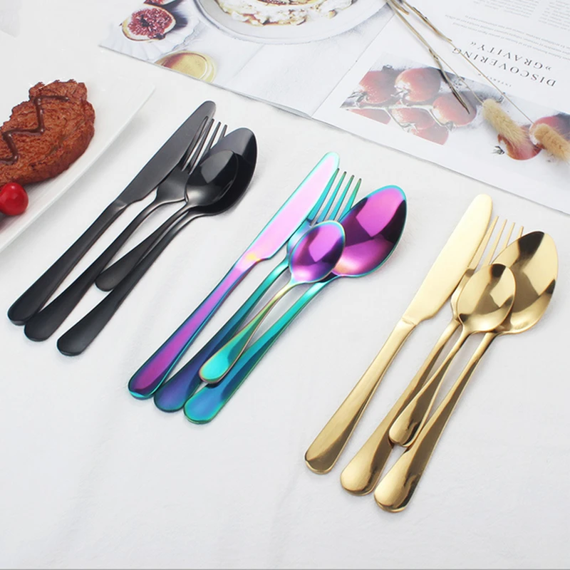 4PCS/Set Cutlery Set Stainless Steel Dinnerware Tableware Sets Dinner Spoon Knife and Fork Kitchen Color Set Drop Shipping
4PCS/Set Cutlery Set Stainless Steel Dinnerware Tableware Sets Dinner Spoon Knife and Fork Kitchen Color Set Drop Shipping