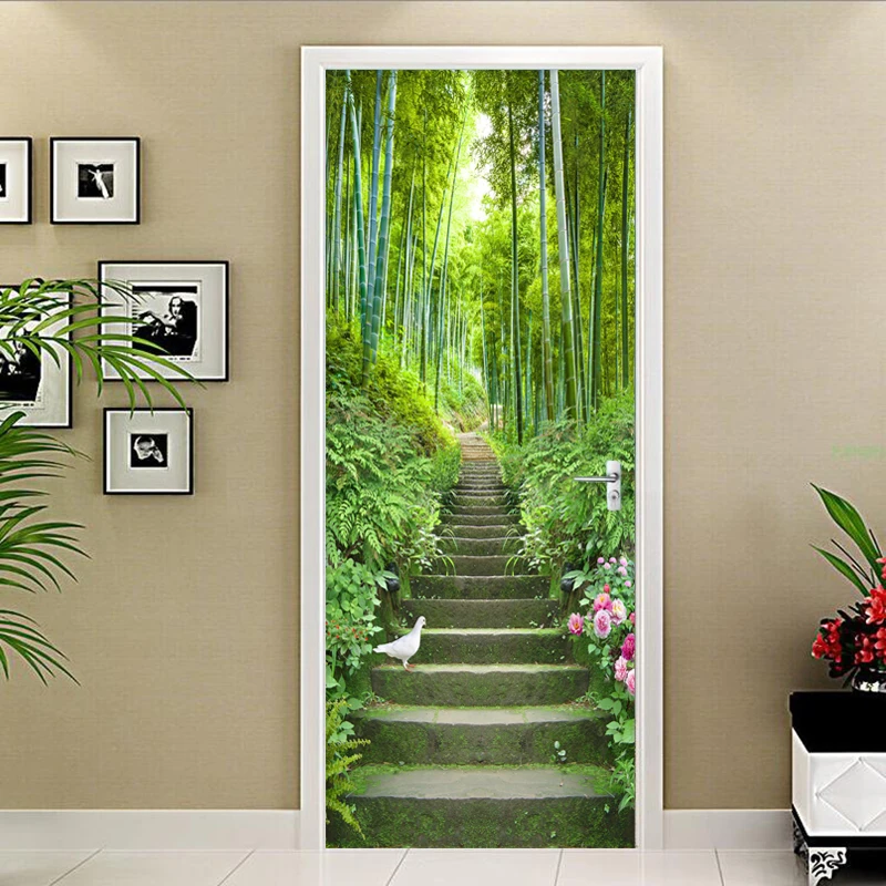 PVC Self-Adhesive Waterproof Door Sticker 3D Green Forest Bamboo Ladder Murals Wallpaper Living Room Home Decor Wall Sticker 3 D
PVC Self-Adhesive Waterproof Door Sticker 3D Green Forest Bamboo Ladder Murals Wallpaper Living Room Home Decor Wall Sticker 3 D