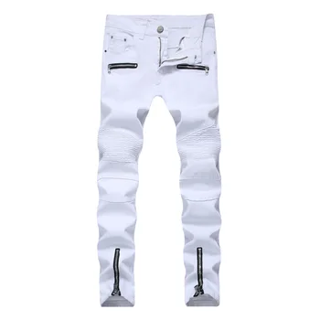 New Men Motorcycle Stretch high street Denim Jeans with Zippers Skinny Biker Jeans Men's Pleated Slim Jean Plus Size 40 42 Pants
New Men Motorcycle Stretch high street Denim Jeans with Zippers Skinny Biker Jeans Men's Pleated Slim Jean Plus Size 40 42 Pants