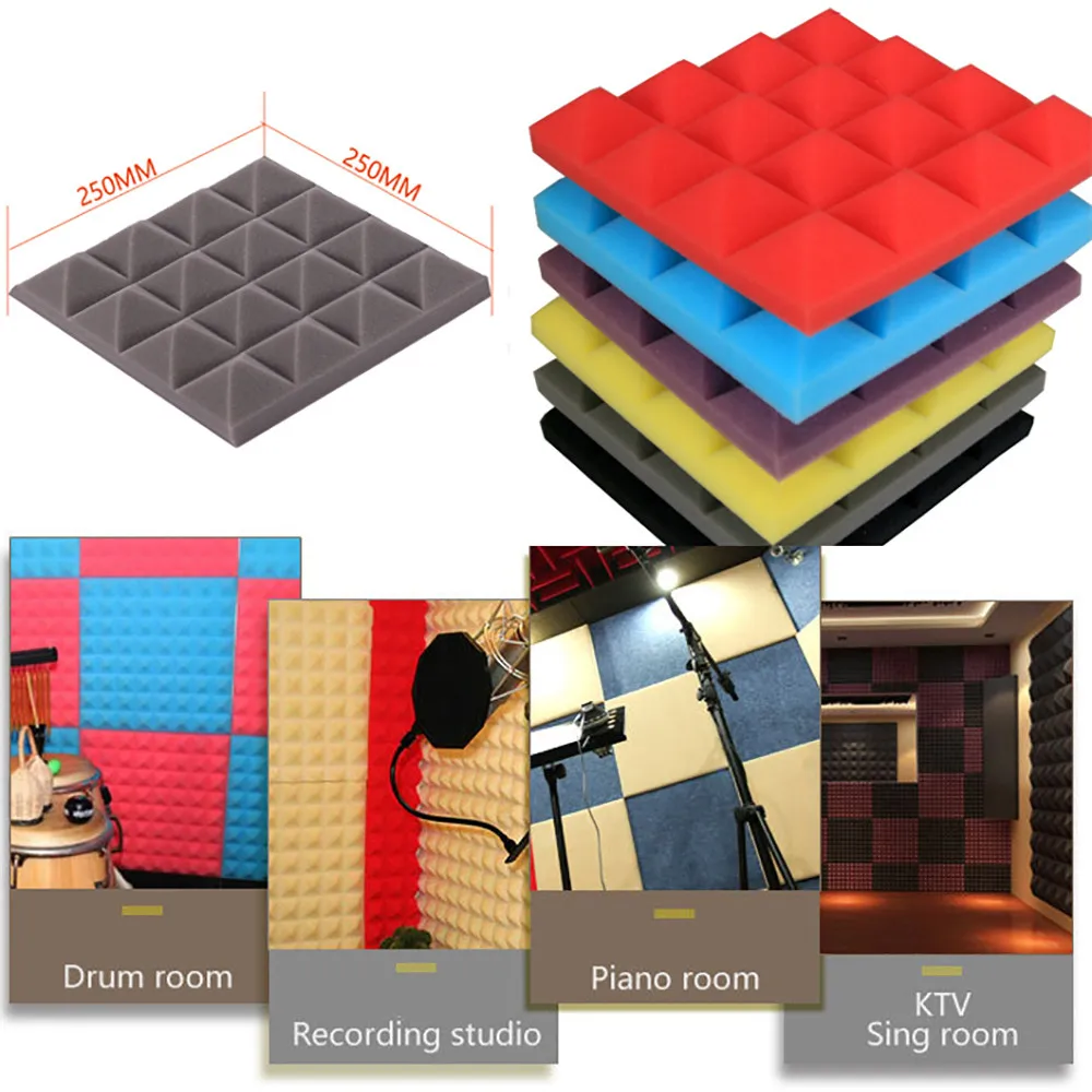25*25cm Thickness 5cm Acoustic Panels Soundproofing Studio Foam Treatment Sound Proofing Excellent Sound insulation Decoration
25*25cm Thickness 5cm Acoustic Panels Soundproofing Studio Foam Treatment Sound Proofing Excellent Sound insulation Decoration