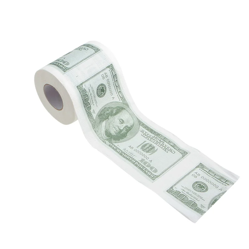 1 Roll 2 Ply NEW Novelty Funny 100 Dollar Money Printed WC Bath Funny Toilet Paper Tissue Bathroom Supplies Gift FOR Home
1 Roll 2 Ply NEW Novelty Funny 100 Dollar Money Printed WC Bath Funny Toilet Paper Tissue Bathroom Supplies Gift FOR Home