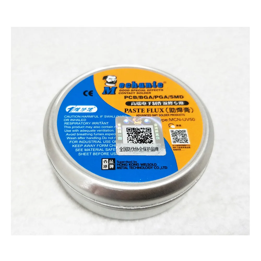 MECHANIC MCN-UV50 No-clean Paste Flux Soldering Tin BGA solder flux Electric Soldering Iron Welding Fluxes For PCB/BGA/PGA/SMD
MECHANIC MCN-UV50 No-clean Paste Flux Soldering Tin BGA solder flux Electric Soldering Iron Welding Fluxes For PCB/BGA/PGA/SMD