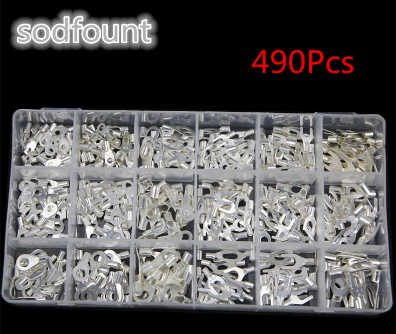 490Pcs/ lots 18 type Cold naked terminal Non-Insulated Ring Fork O/Y/U-type Terminals Assortment Kit Cable Crimp Spade Connector
490Pcs/ lots 18 type Cold naked terminal Non-Insulated Ring Fork O/Y/U-type Terminals Assortment Kit Cable Crimp Spade Connector