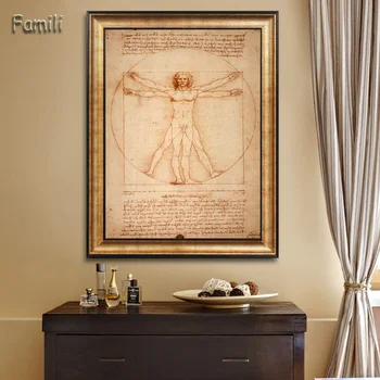 Leonardo Da Vinci Homo Vitruvianus Classic Canvas Art Print Painting Poster, Wall Pictrues For Living Room Decor, No Frame
Leonardo Da Vinci Homo Vitruvianus Classic Canvas Art Print Painting Poster, Wall Pictrues For Living Room Decor, No Frame