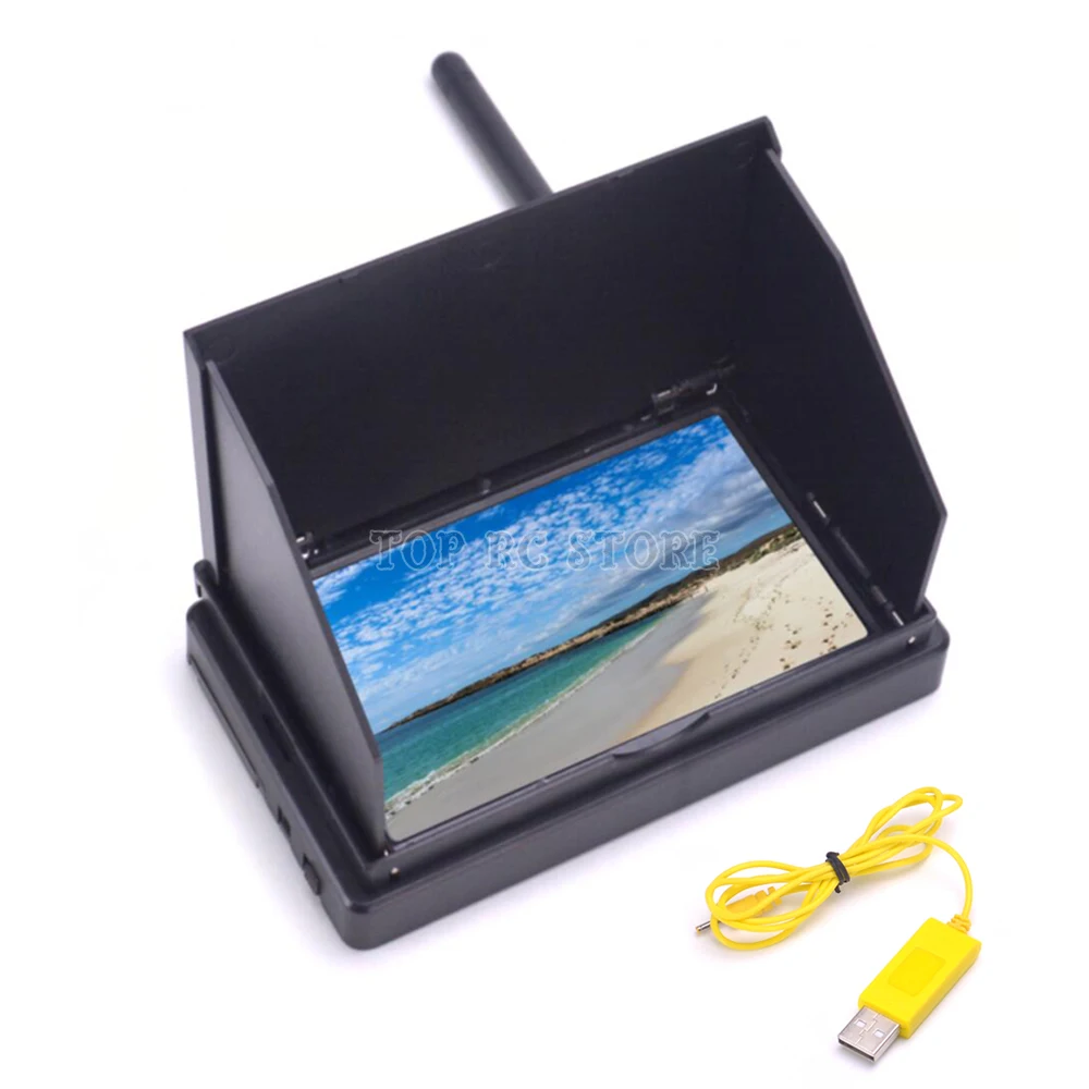 4.3 inch monitor 4.3" 48CH LCD 480 x 22 Wireless Receiver Monitor built-in battery with Sun Hood LCD Hood Shade For FPV Drone
4.3 inch monitor 4.3" 48CH LCD 480 x 22 Wireless Receiver Monitor built-in battery with Sun Hood LCD Hood Shade For FPV Drone