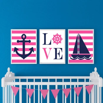 Anker Liefde Zeil Boot Canvas Schilderij Hot Roze Blauw Nursery Art Nautische Poster Muur Foto voor Kids Meisjes Kamers Decor
Anker Liefde Zeil Boot Canvas Schilderij Hot Roze Blauw Nursery Art Nautische Poster Muur Foto voor Kids Meisjes Kamers Decor