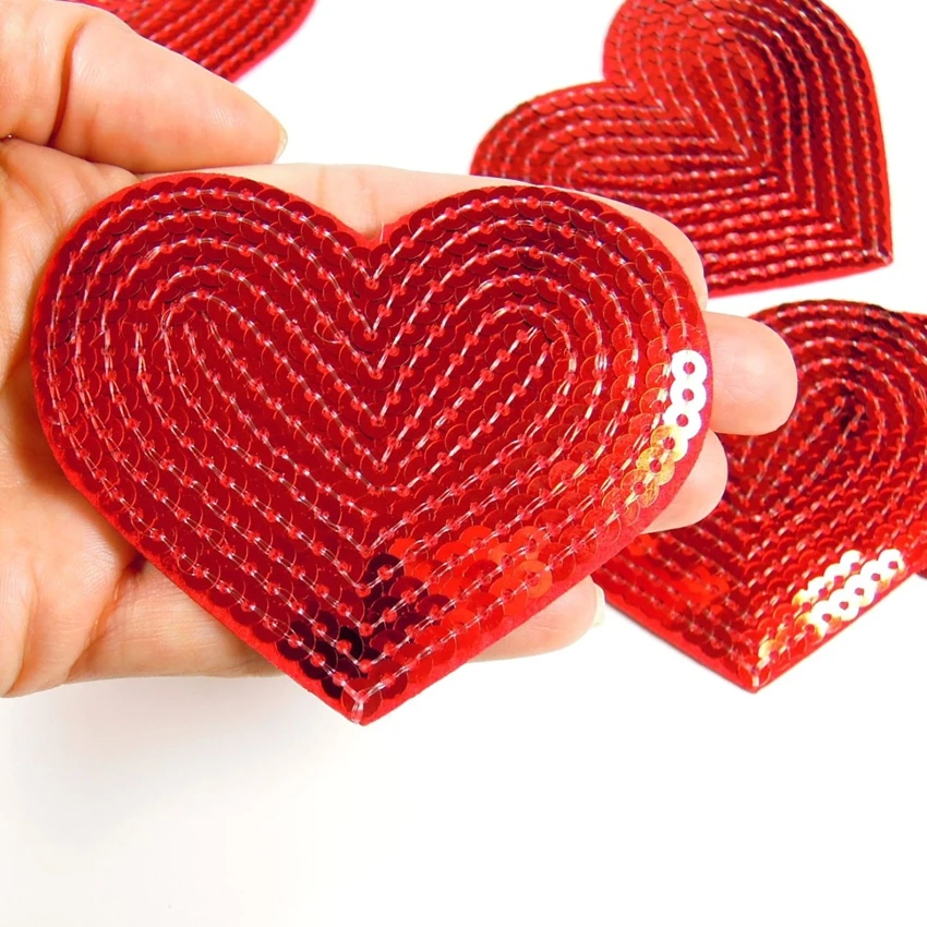 2Pcs Red Heart Sequins Iron on Applique Embroidered Patches Sew Applique Cute Patch Fabric Clothes Badge DIY Apparel Accessories
2Pcs Red Heart Sequins Iron on Applique Embroidered Patches Sew Applique Cute Patch Fabric Clothes Badge DIY Apparel Accessories