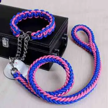 High Quality Upgraded color collar stereotyped rope Large Dog Leashes Pet Traction Rope Collar Set For Big Dogs
High Quality Upgraded color collar stereotyped rope Large Dog Leashes Pet Traction Rope Collar Set For Big Dogs