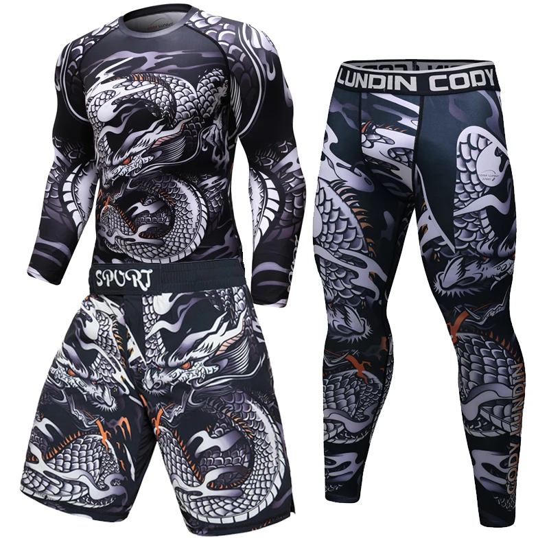 Мужская футболка с 3D принтом MMA Rashguard BJJ Джерси компрессионные Топы Cross Fi футболки