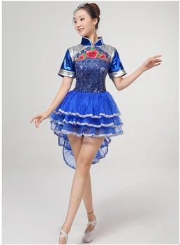 Blue water drum costumes female 2016 new Chinese style dance clothing stage instrument play modern dance jazz dance clothes
Blue water drum costumes female 2016 new Chinese style dance clothing stage instrument play modern dance jazz dance clothes