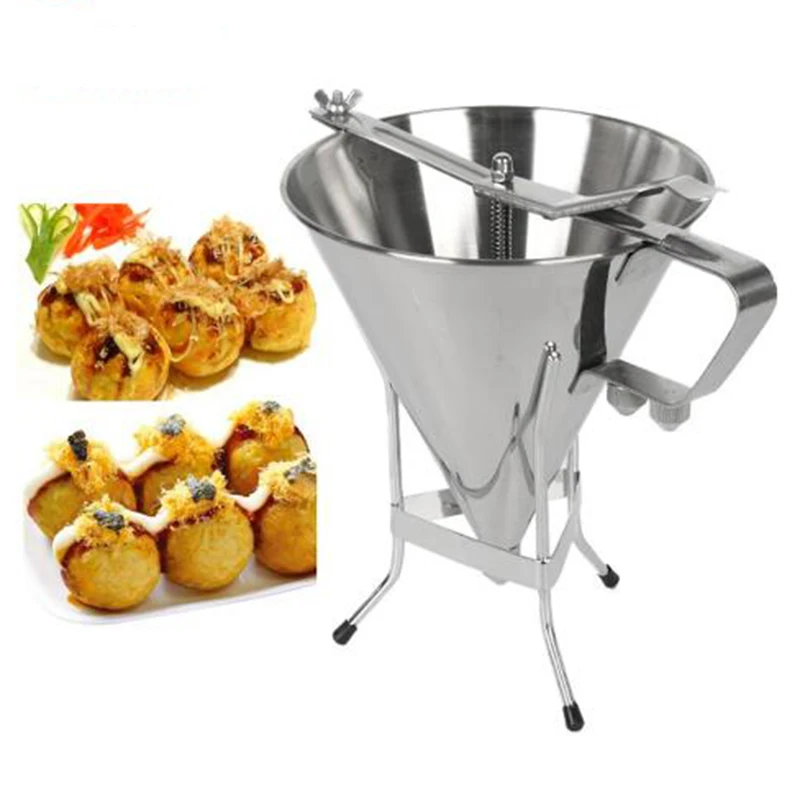 Stainless Steel Oil Funnel Takoyaki Octopus Funnel Kitchen Baking Tool manual Funnel With Rack Hopper Funnel batter dispenser
Stainless Steel Oil Funnel Takoyaki Octopus Funnel Kitchen Baking Tool manual Funnel With Rack Hopper Funnel batter dispenser