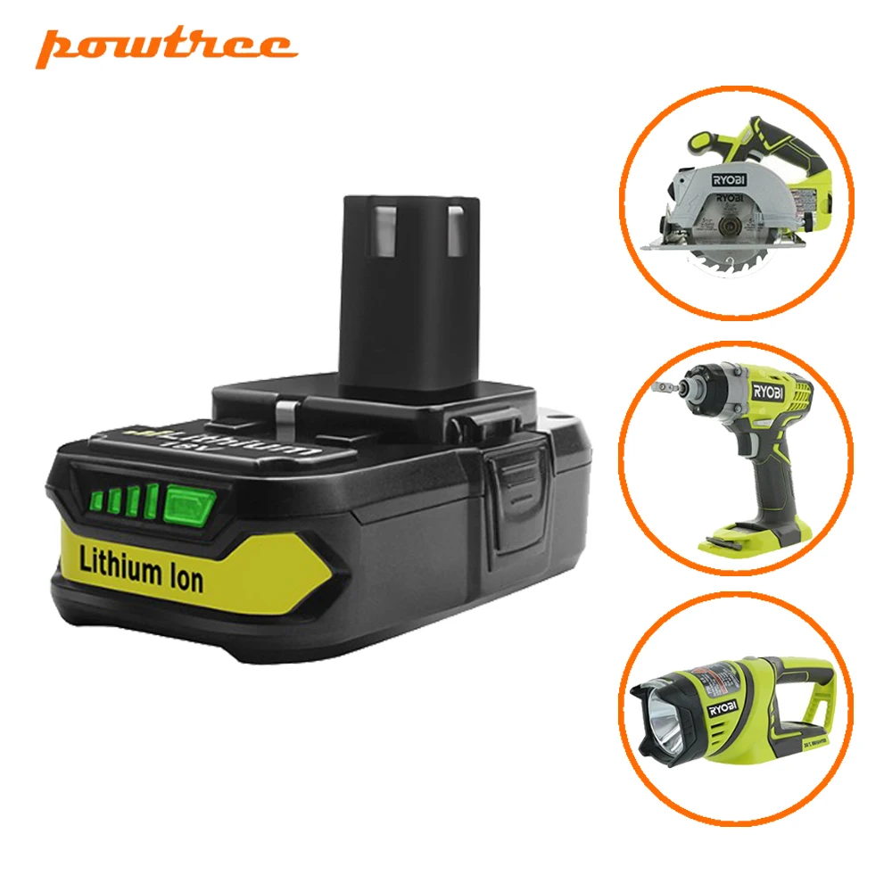 Powtree 18V 2500mAh For Ryobi P107 Li-ion Rechargeable Battery Replacement Ryobi RB18L25 P100 P102 P103 P104 P105 P108
Powtree 18V 2500mAh For Ryobi P107 Li-ion Rechargeable Battery Replacement Ryobi RB18L25 P100 P102 P103 P104 P105 P108