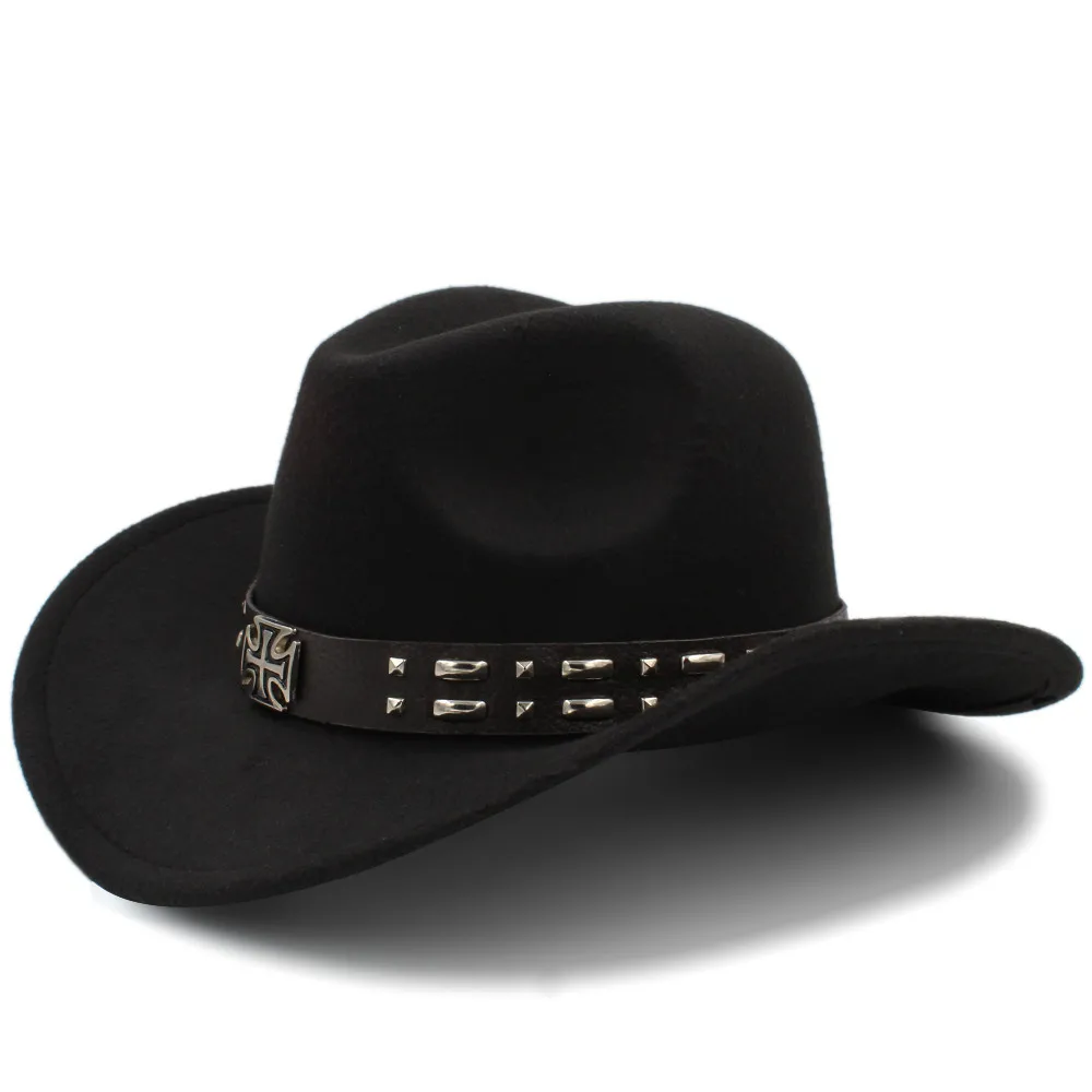 Women Men Wool Western Cowboy Hat With Roll-up Brim Gentleman Lady Jazz Equestrian Sombrero Hombre Steampunk Cap Size 56-58CM
Women Men Wool Western Cowboy Hat With Roll-up Brim Gentleman Lady Jazz Equestrian Sombrero Hombre Steampunk Cap Size 56-58CM