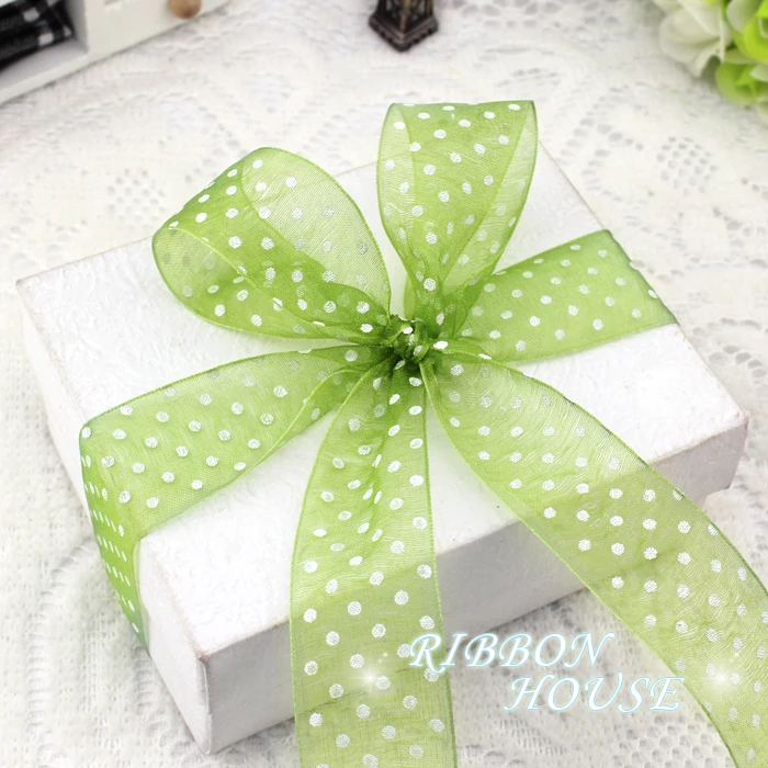 1'' (25mm) Fruit green dots ribbon printed organza ribbon colored gift wrap ribbon decoration ribbons
1'' (25mm) Fruit green dots ribbon printed organza ribbon colored gift wrap ribbon decoration ribbons