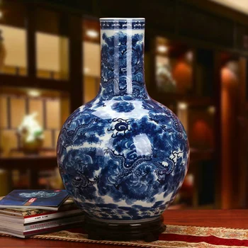 Jingdezhen Ceramics High-end Hand-painted Dragon Four Seas Celestial Vase Chinese Classical Furnishings Home Decoration vase
Jingdezhen Ceramics High-end Hand-painted Dragon Four Seas Celestial Vase Chinese Classical Furnishings Home Decoration vase