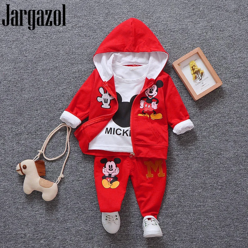 Boys Clothes Cartoon Mickey Minnie Printed Embroidery Autumn Long Sleeve Shirt&hooded Coat&oants 3pcs Child Toddler Girl Clothes
Boys Clothes Cartoon Mickey Minnie Printed Embroidery Autumn Long Sleeve Shirt&hooded Coat&oants 3pcs Child Toddler Girl Clothes
