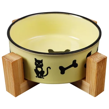 Cute Cartoon Pet Bowl Ceramic Feeding And Drinking Bowls Combination With Bamboo Frame For Dogs Cats Water Drink Dishes Feeder
Cute Cartoon Pet Bowl Ceramic Feeding And Drinking Bowls Combination With Bamboo Frame For Dogs Cats Water Drink Dishes Feeder