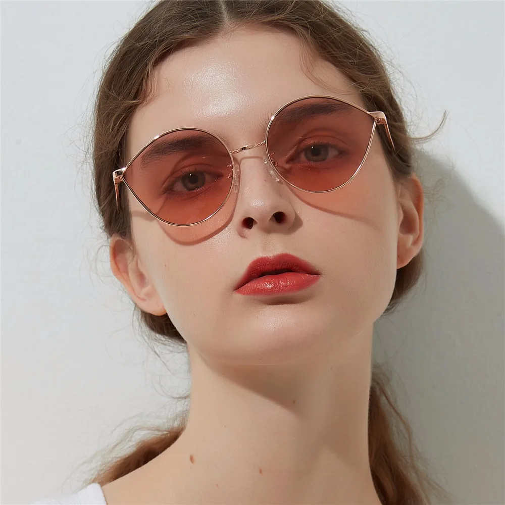 2018 Small Oval Cat Sunglasses Women Retro Brand Designer Red Sun Glasses Men Round Female UV400 FML | Аксессуары для одежды