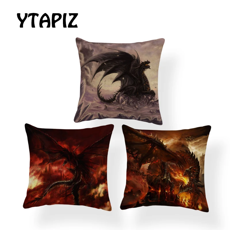Personalized Cartoon Style Dragon Pillowcase Castle Flame Red Blue Black Decorative Bedroom Sofa Cushion Cover 45*45 Polyester
Personalized Cartoon Style Dragon Pillowcase Castle Flame Red Blue Black Decorative Bedroom Sofa Cushion Cover 45*45 Polyester