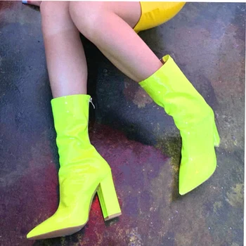 MeiLiKeLin Attractive Candy Color Mid-calf Boots Female Block Heel Mid Boots Fashion Trend Green High Heel Womens Boots Banquet
MeiLiKeLin Attractive Candy Color Mid-calf Boots Female Block Heel Mid Boots Fashion Trend Green High Heel Womens Boots Banquet