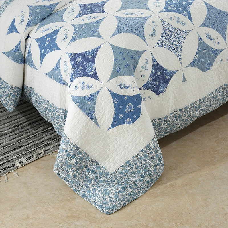 Waliicorners Bedspreads For Bed Cotton Quilt Set 3Pcs/4Pcs Printed Quilted Duvet Cover Bed Cover Pillowcase Queen King Coverlet Set 16