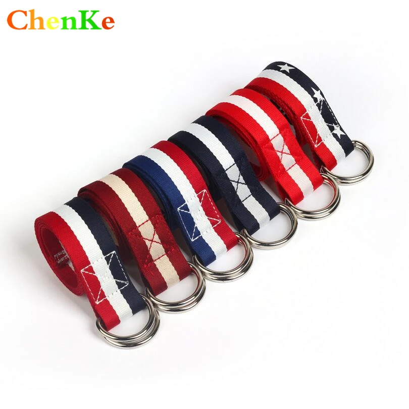 ChenKe 2017 new Korean fashion Color stripes casual canvas fashion wild students double ring jeans belt Men women general belt
ChenKe 2017 new Korean fashion Color stripes casual canvas fashion wild students double ring jeans belt Men women general belt