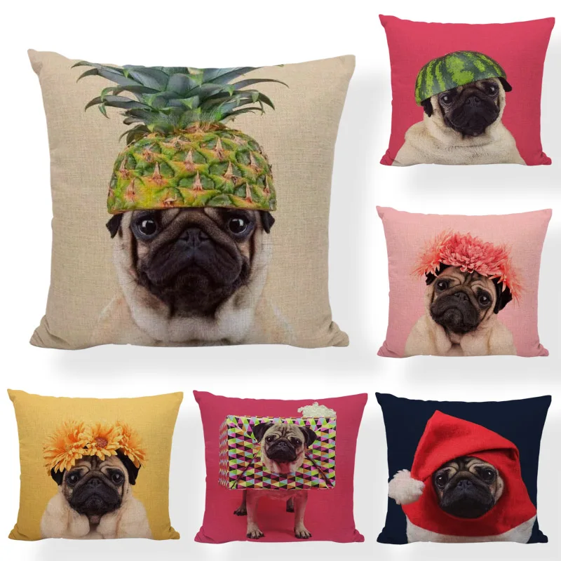 Lovely Pug Throw Cushion Covers Banana Watermelon Flowers Funny Wedding Gifts Living Room Car Seat Home Decoration Pillowcase
Lovely Pug Throw Cushion Covers Banana Watermelon Flowers Funny Wedding Gifts Living Room Car Seat Home Decoration Pillowcase