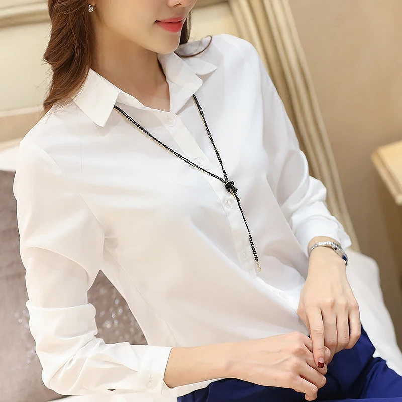 New Women Shirt Female Spring Autumn Blouse Chiffon Bottom Shirt Office Work Slim Joker White Blue Pink Slim Long Sleeve Shirts
New Women Shirt Female Spring Autumn Blouse Chiffon Bottom Shirt Office Work Slim Joker White Blue Pink Slim Long Sleeve Shirts