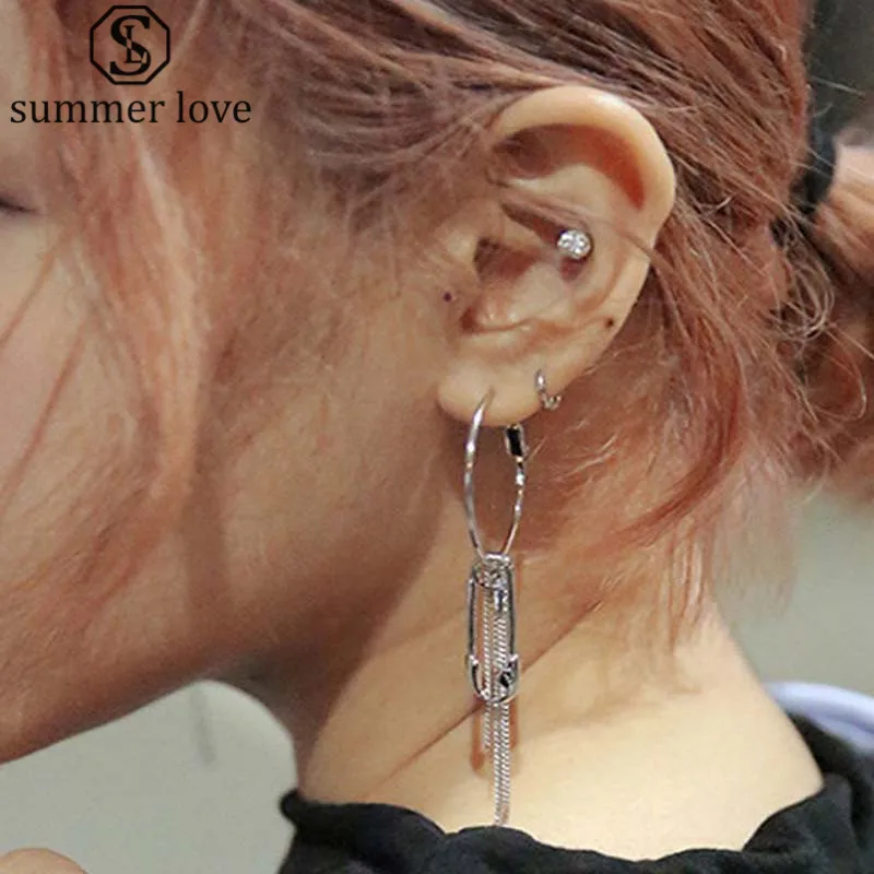 Korean Safety Pin Drop Earrings Women Irregular Geometric Chain Earring Men 2019 New Arrival Punk Rock Gifts Jewelry
Korean Safety Pin Drop Earrings Women Irregular Geometric Chain Earring Men 2019 New Arrival Punk Rock Gifts Jewelry