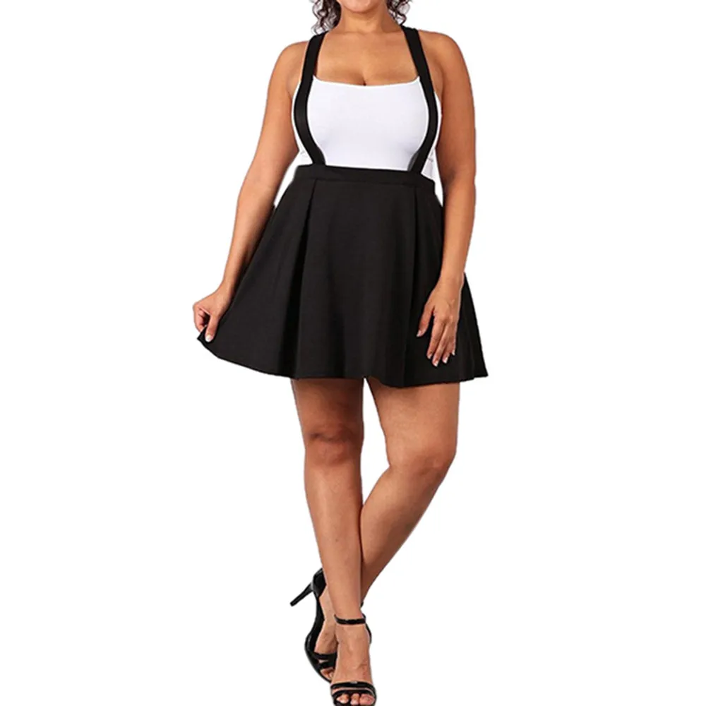 women skirt S-5XL mini pleated skirt Women Black Plus Size Loose Strap Pure Color Short Mini Skirts For Women faldas mujer9L3
women skirt S-5XL mini pleated skirt Women Black Plus Size Loose Strap Pure Color Short Mini Skirts For Women faldas mujer9L3