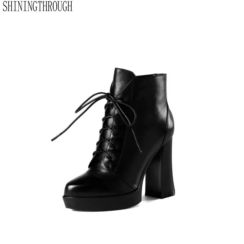 Genuine Leather Super High Heel Women Boots Ankle Zipper Women Shoes Spring Autumn Casual Party Ladies Shoes Size 34-39
Genuine Leather Super High Heel Women Boots Ankle Zipper Women Shoes Spring Autumn Casual Party Ladies Shoes Size 34-39