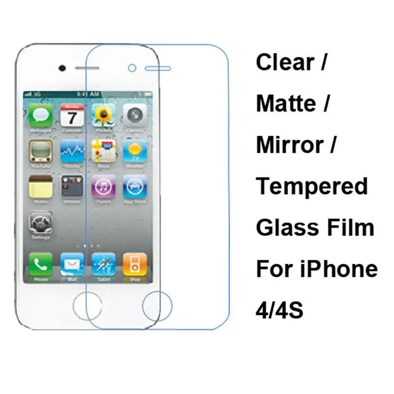 New Tempered Glass / Clear / Matte / Mirror Screen Protector Protective Film Protection Guard For Apple iPhone 4 4S
New Tempered Glass / Clear / Matte / Mirror Screen Protector Protective Film Protection Guard For Apple iPhone 4 4S