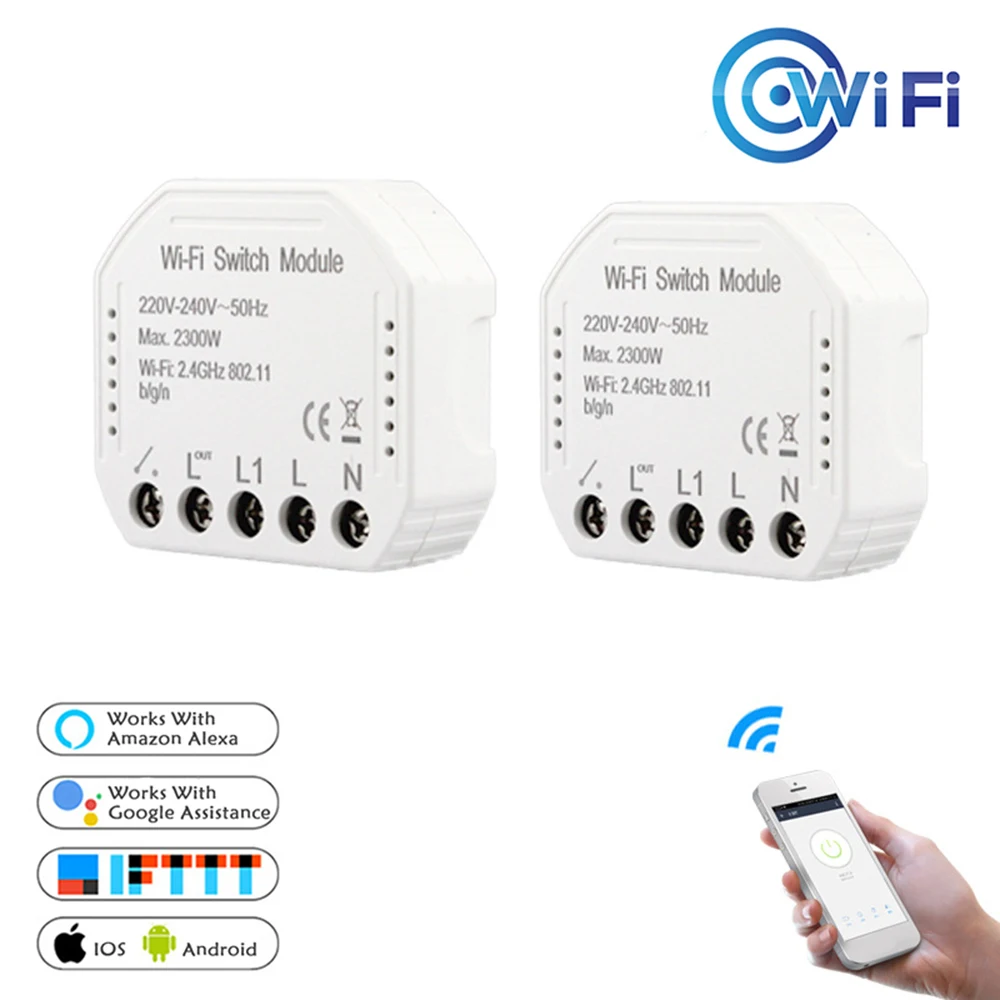 4PC Wifi Smart Light Switch DIY Breaker Automation Module Smart Life/Tuya APP Remote Control Work with Alexa Google Home 1/2 Way
4PC Wifi Smart Light Switch DIY Breaker Automation Module Smart Life/Tuya APP Remote Control Work with Alexa Google Home 1/2 Way