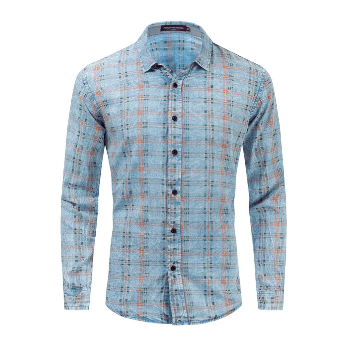 Summer Autumn Men Fashion Plaid Printed Shirt 100% Cotton Casual Long Sleeve Shirt Male Social Business Dress Shirts,FM182
Summer Autumn Men Fashion Plaid Printed Shirt 100% Cotton Casual Long Sleeve Shirt Male Social Business Dress Shirts,FM182