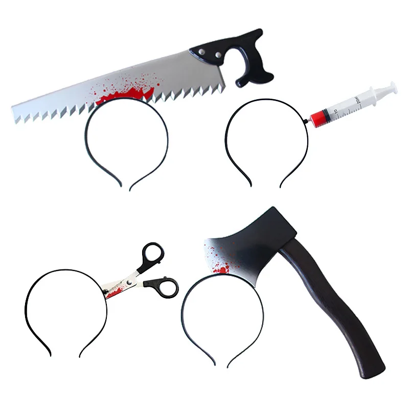 2019 Halloween DIY Props bloody Axe Hacksaw Knife headband Halloween party decoration funny Head Wear cosplay Costume Supplies
2019 Halloween DIY Props bloody Axe Hacksaw Knife headband Halloween party decoration funny Head Wear cosplay Costume Supplies