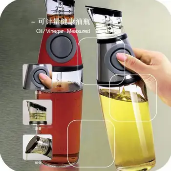 Oil Vinegar Dispenser Press Measurable Condiment Glass Bottle Cooking Tools oil bottle dispenser 500ML Dropshipping
Oil Vinegar Dispenser Press Measurable Condiment Glass Bottle Cooking Tools oil bottle dispenser 500ML Dropshipping