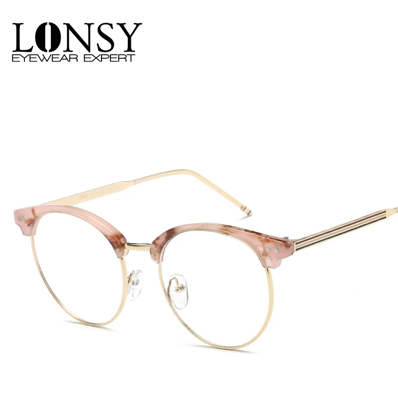 LONSY 2017 New Fashion Half Frame Round Glasses Frame Women Brand Retro Clear Optical Rimless Eye Glasses Frames For Men CJG007
LONSY 2017 New Fashion Half Frame Round Glasses Frame Women Brand Retro Clear Optical Rimless Eye Glasses Frames For Men CJG007